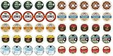 50-count K-cup Coffee Variety Pack For Keurig Brewers Including Green Mountain, Coffee People, Marley, Wolfgang Puck, Tim Hortons, Donut Lover's, & Grove Square