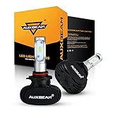 Auxbeam LED Headlight Bulbs NF-S1 Series LED Headlights with 2 Pcs of 9005 HB3 H10 9145 Super Bright CSP LED Headlight Conversion Kit 50W 8000lm 6000K Single Beam - 1 Year Warranty