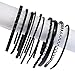 JUMUU 10pcs Unisex Metal, Plastic Hoop Hair Band Girl Men`s Head Band Accessory (Black)