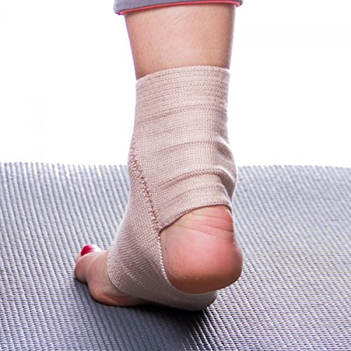 BraceAbility Elastic Ankle Brace Foot Support Protection Bandage to