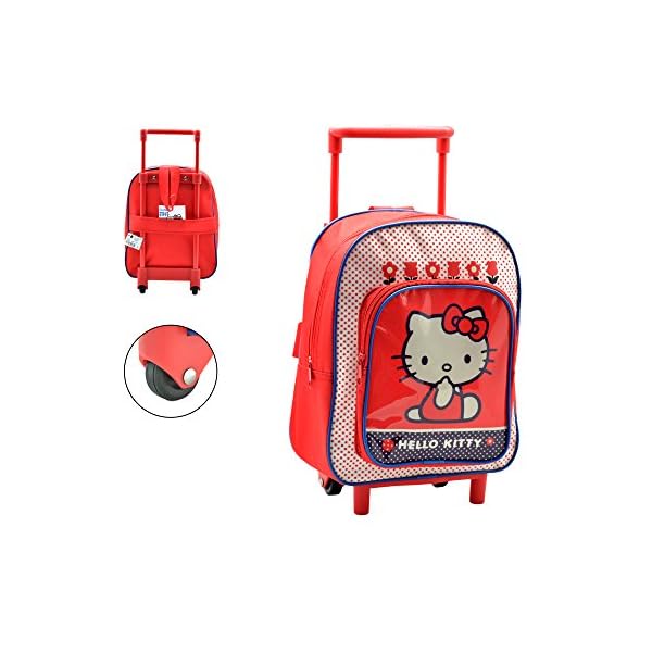 Zaino In Peluche Hello Kitty Per Bambine - Set Regalo Con Adesivi, Tatuaggi E Portachiavi - Cinghie Regolabili, 40 Cm - copertina