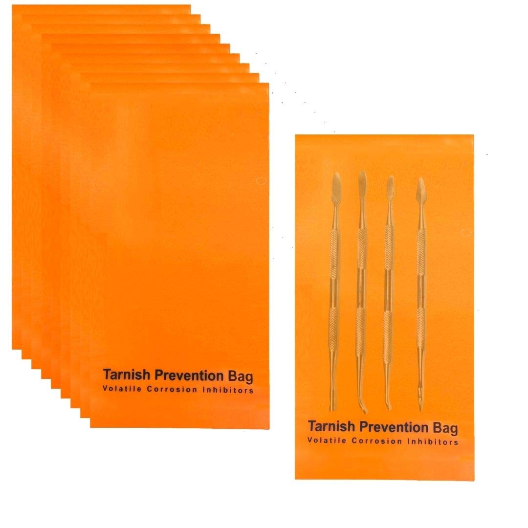 A-ONE Flat VCI Bags for Metal Protection, Rust Prevention Reusable Vapor Corrosion Inhibitor Bags for Multi Metal, Weapon Parts Protection, 3.2" X 6" (20 PCS)