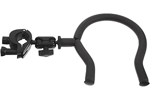 IMIKEYA Studio Guitar Hanger Attachment for Microphone Stands – Metal Clamp Ukulele and Mandolin Holder