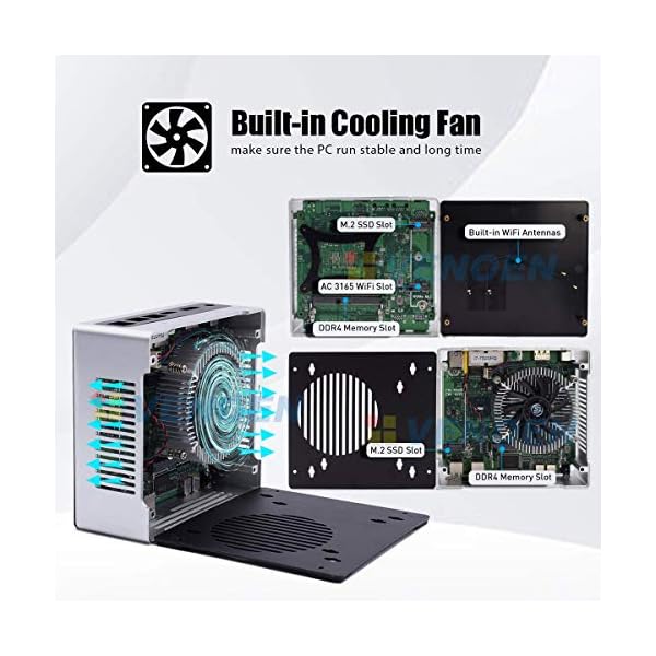 VENOEN-Quad-Core-Mini-PC-Intel-Core-i7-7820HKWindows-10-Linux-Micro-Computer-Desktop-PC16G-DDR4256G-SSDHDMIDP-support-2-Monitors24G58G-WifiBluetoothDual-Lan VENOEN Quad Core Mini PC Core i7 7820HK/HQ,Windows 10 Linux Mini Computer,16G DDR4/256G SSD,HD-MI+DP support 2 Monitors…