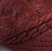 HINDAWI Winter Hats for Women Outdoor Warm Knit Snow Ski Crochet Skull Cap with Visor Red