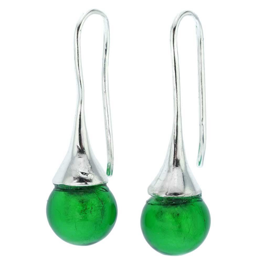 Glass Of Venice Murano Glass Drop Earrings - Emerald Green