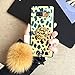 Samsung S10 Plus Bling Fur Ball Case with Ring Stand,Aulzaju Galaxy S10 Plus Luxury Shiny Marble Shockproof Hybrid Fashion Case for Samsung S10 Plus for Girls Women(samsung galaxy S10 Plus, Leopard)
