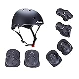 Kamugo Kids Youth Adjustable Sports Protective Gear Set Safety Pad Safeguard (Helmet Knee Elbow Wrist) Roller Bicycle BMX Bike Skateboard Hoverboard and Other Extreme Sports Activities