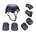 KAMUGO Kids Youth Adjustable Comfortable Helmet with Sports Protective Gear Set Knee/Elbow/Wrist Pads for Cycling Skateboarding Skating Rollerblading and Other Extreme Sports Activities