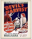 Devil's Harvest - The Truth About Marijuana 11x14 Unframed Art Print - Great Rehabilitation Center Wall Sign Under $15