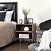 VASAGLE Nightstand, End Table with 2 Open Compartments and Pinewood Legs, Beside Table for Bedroom, 19.7 x 15.7 x 22.8 Inches, Rustic Brown ULET72BX