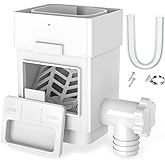 Anivia Rain Barrel Diverter Kit, Fits 2x3 or 3x4 in, Valve &amp; Filter, White | Downspout Diverter for a Rainwater Collection System, Garden Watering &amp; Car Washing, 39 in Hose Included