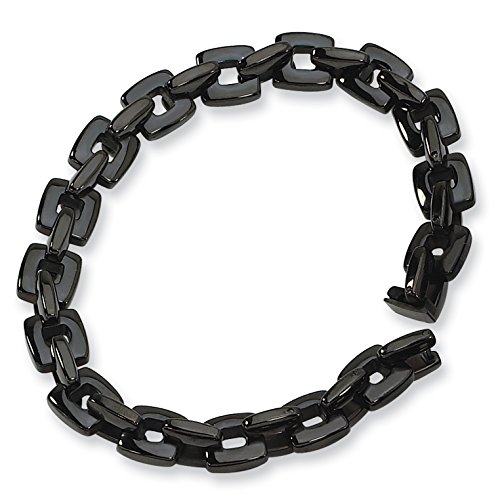 Chisel Stainless Steel Black IP-plated Bracelet 9" SRB165-9