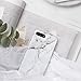 ooooops for 8 Plus Case, 7 Plus Case, White & Grey Marble Pattern Design, Slim Fit Clear Bumper Soft TPU Full-Body Protective Cover Case for 7/8 Plus 5.5'' (White Marble)