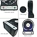 Miady 3-inch Ultra Portable Fan Rechargeable USB Personal Fan for Travel and Outdoor Activities, 3 Speeds with LED Light (Black)
