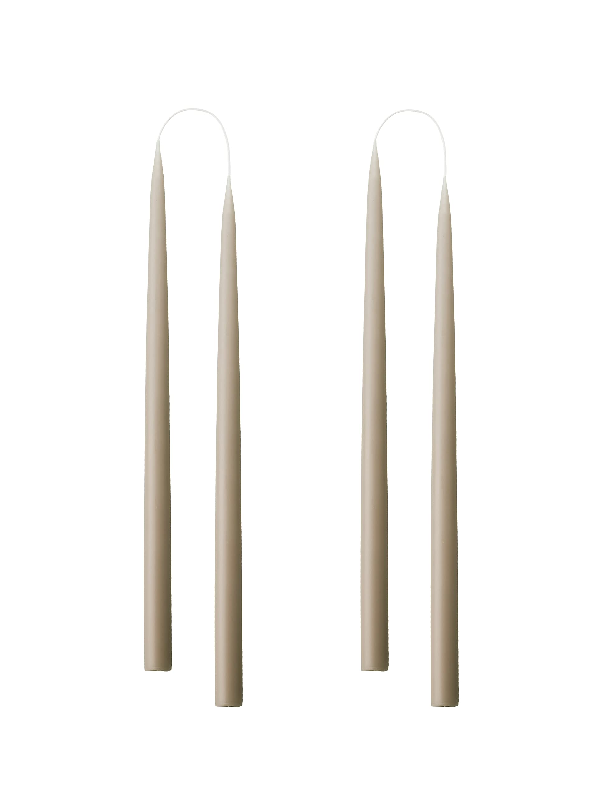 Kunstindustrien® Tapered Candles, Made in Denmark, 42 Colours Available, Dripless & Smokeless Dinner Candles, Solid Candles Long Burning 15 Hours, Unscented Candle Gift Set, 4pcs. 2.2 x 35cm (Linnen) — image 1