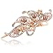 Binmer(TM)Women Hairpin Lovely Vintage Jewelry Crystal Pearl Duckbill Clip Beauty Tools