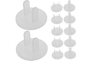 LOLIPPYY 12pcs Transparent Power Plug Safety Protectors Socket Covers Childproof Anti-electric Shock Outlet