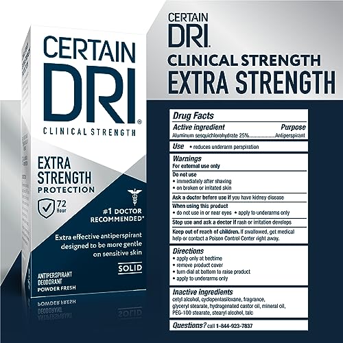 Certain Dri Extra Strength Clinical Antiperspirant Solid Deodorant