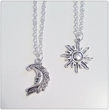 Moon and Sun Necklace Moon Necklace Sun Pendant Necklace BFF Graduation Gift (7)