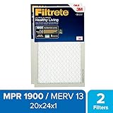 Filtrete 20x24x1, AC Furnace Air Filter, MPR 1900, Healthy Living Ultimate Allergen, 2-Pack
