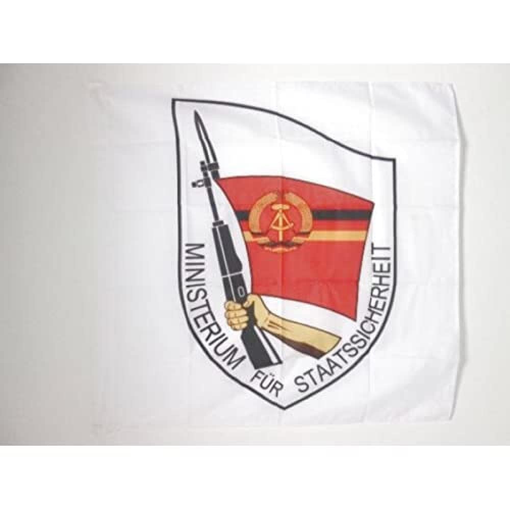 AZ FLAG - German Democratic Republic Stasi Flag - 3x3 Ft - 100% Polyester GDR MfS Banner with Sleeve - Fade Resistant - Vivid Colors - 3' x 3' Feet - 90x90 Cm