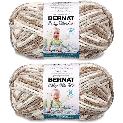 Bernat Baby Blanket Big Ball Yarn (2Pack) Little Sandcastles 161104