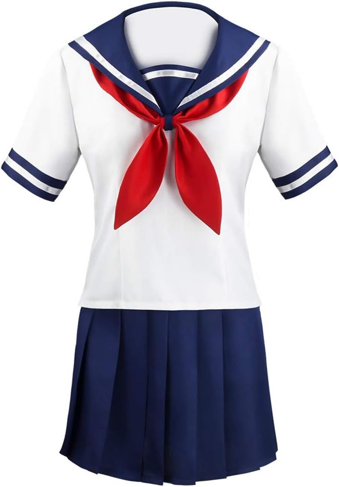 Yandere Simulator Ayano Aishi Yandere Chan Cosplay Costume Japanese School Girls JK Uniform Sailor Pleated Skirt