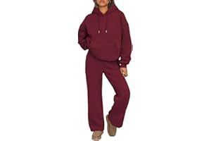 2026 New Sweat Set for Women, Hoodie and Sweatpants Set, Comfy Wide Leg Sweatsuit Spring Fashion Outfits