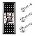 Evevil 60pcs Small Nose Studs Stainless Steel CZ Nose Piercing Jewelry Tiny Bone Studs for Women Men Hypoallergenic (1.5-2mm,Clear CZ,22G)