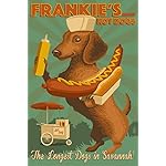 Savannah, Georgia – Dachshund – Retro Hotdog Ad (16×24 Giclee Gallery Print, Wall Decor Travel Poster)
