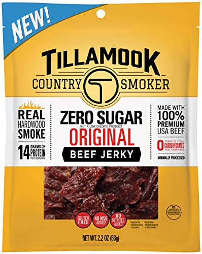 Tillamook Country Smoker Zero Sugar Original Keto Friendly Beef Jerky, 2.2 Ounce (Pack of 1)