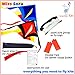 emma kites Pack of 2 Blue & Red 60 inch Miss Sora Rainbow Delta Kites for Adults Kids Beginners Super Easy to Fly - RTF Kite Kit with Kite Tails & 320ft Kite String Outdoor Games Activities