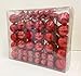 Festive 110 Piece Assorted Christmas Ornament, Red