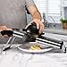 Flexzion Mandoline Slicer Adjustable Stainless Steel Built-in Blades for Slicing Food Vegetable Onion Potato Chip French Fry Apple Tomato Zucchini Noodle Slicer Cutter Julienne