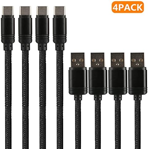 USB Type C to USB A Charging Cable, 4PACK 1ft 3ft 6ft 10ft Type C to USB 3.0 Sync &amp; Charging Cable/Cord for USB Type-C Devices Including new MacBook, ChromeBook Pixel, Nexus 5X,6P, Nokia (B 4PACK)