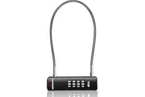 UP Security Cable Lock with Code, 4 Digit Combination Locks for Outdoor Fence Gate, Travel Luggage, Combo Padlock Wire U Lock