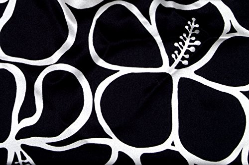 The beaubeau® Real Silk Head Scarf Chic and Comfortable, Gorgeous Black with White Blooms Pre-Tied Chemo Hat, Beanie, Turban or Tichel, Headwear Specially Designed for Women with Cancer or Alopecia