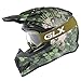GLX DOT Youth Kids Motocross Dirt Bike Helmet BMX ATV Off-Road Motorcycle Helmet+Gloves+Goggles (Large, Camouflage Green)