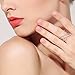 Redbarry 18k Platinum Plated Double Cross X Shape Micro CZ Paved Party Rings, Size 8