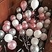 LUCK COLLECTION Pink Silver White Themed Baby Shower Party Decorations Wedding Birthday Supplies¡ªBalloons Paper Pom Poms and Triangle Banners