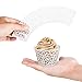ELENKER 120pcs Cupcake Wrapper Lace Laser Cut Filigree Cupcake Wraps Liner Baking Cup