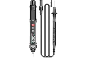 Digital Pen Multimeter A3009 with Voice Broadcast, Non Contact Voltage Detection, Phase and Live/Neutral Wire Testing, Flashl