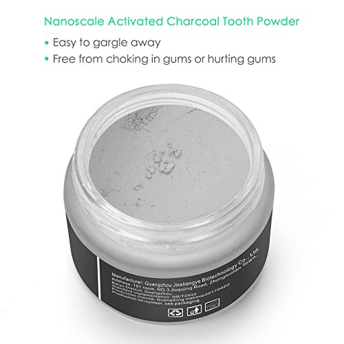 Activated Charcoal Teeth Whitening Powder - Liberex Natural Ultra Fine Teeth Whitener, Remove Tooth Stains and Freshen Breath for Sensitive Gum (1.1Oz/30g) (Mint)