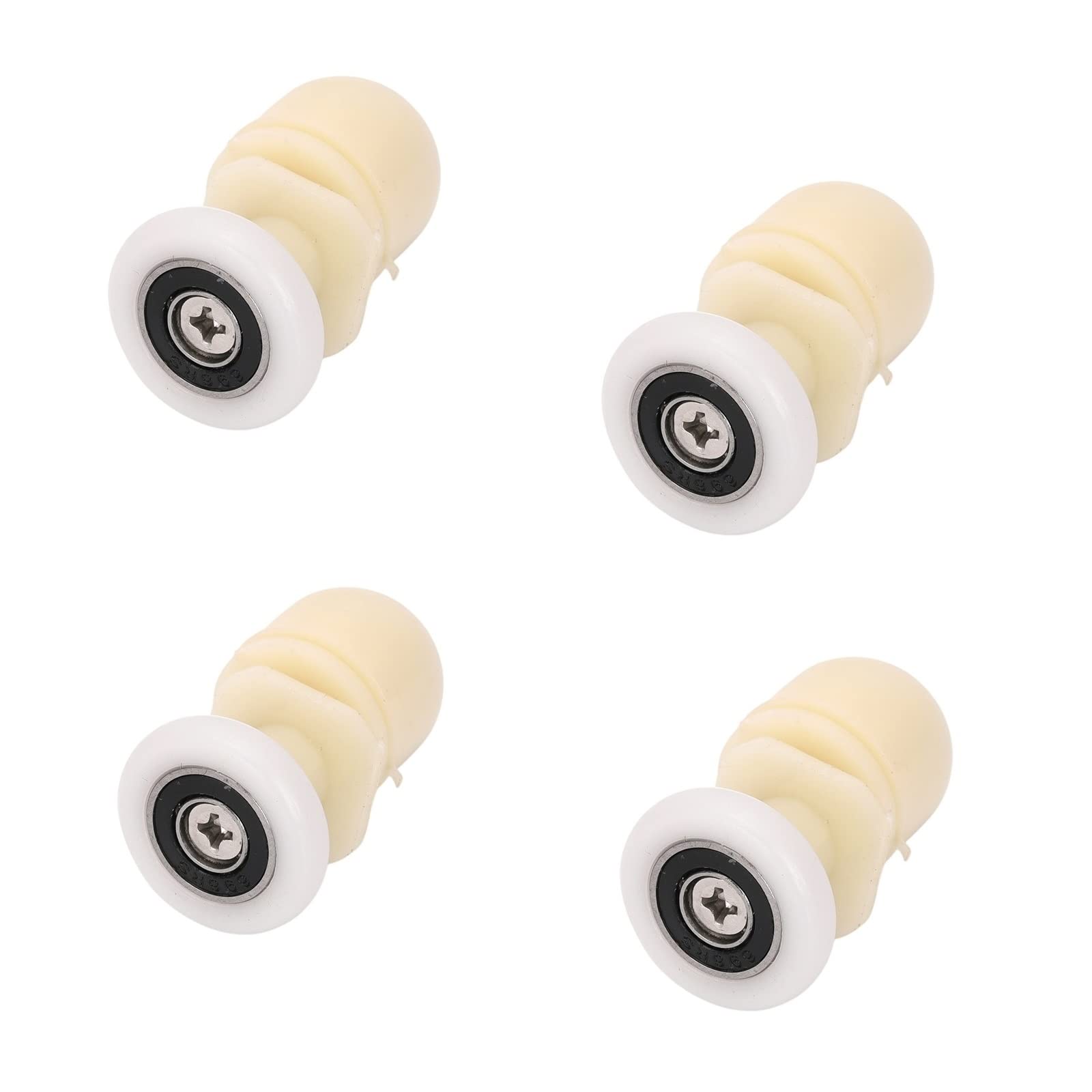 Ruimou 4Pcs Shower Door Rollers 27mm for Bathroom Bearing Pulleys/Runners/Eccentric Wheels Replacement (4, 27mm)