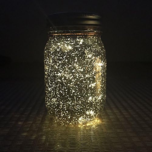 Solar Mason Jar Light ,10 LED Warm white Solar Fairy Lights lids Insert for Garden Patio Path Yard Christmas Halloween Decor（1pack)