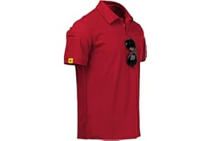 V VALANCH Mens Polo Shirts Short Sleeve Moisture Wicking Golf Polo Athletic Collared Shirt Tennis T-Shirt Tops