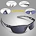 RIVBOS Sports Sunglasses for Men Women Polarized UV Protection Fishing Driving Shades Cycling RB833-black& Grey