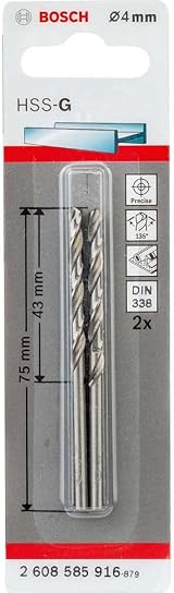 Bosch 2x Metal Drill Bits HSS-G DIN 338 Ø3.3x36x65mm Bosch Professional view 7