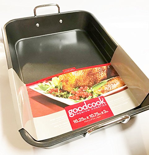 Premium Non-Stick Large Deep Roasting Pan with Handles (16.25